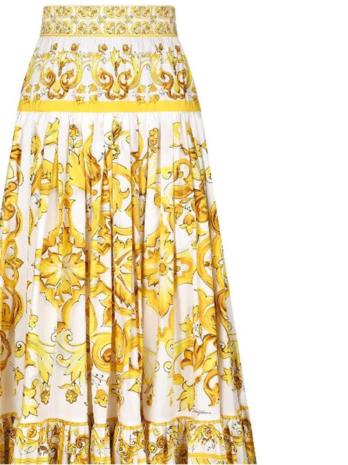 Midi skirt with majolica print Dolce & Gabbana | F4CX0THH5A5HG3TN